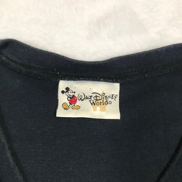 Disney Astrological Zodiac Sign Wheel Black V Neck Shirt NO SIZE TAG - Picture 8 of 11